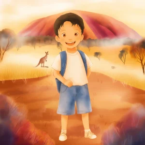 Personalized book for kids Journey to Australia Cover